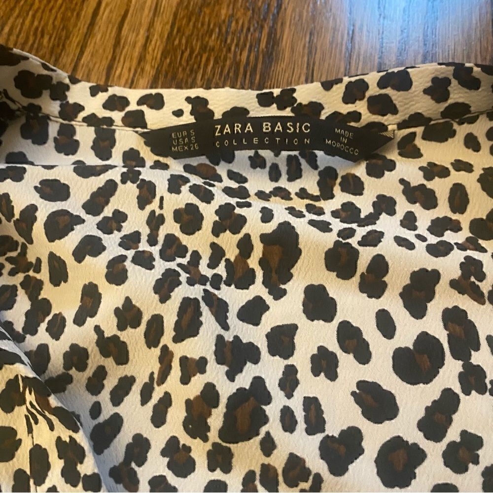 NEW ZARA Leopard Blouse  - Picture 3 of 3